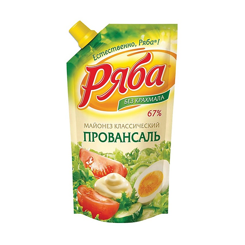 Майонез РЯБА классический Провансаль 67% 670 г
