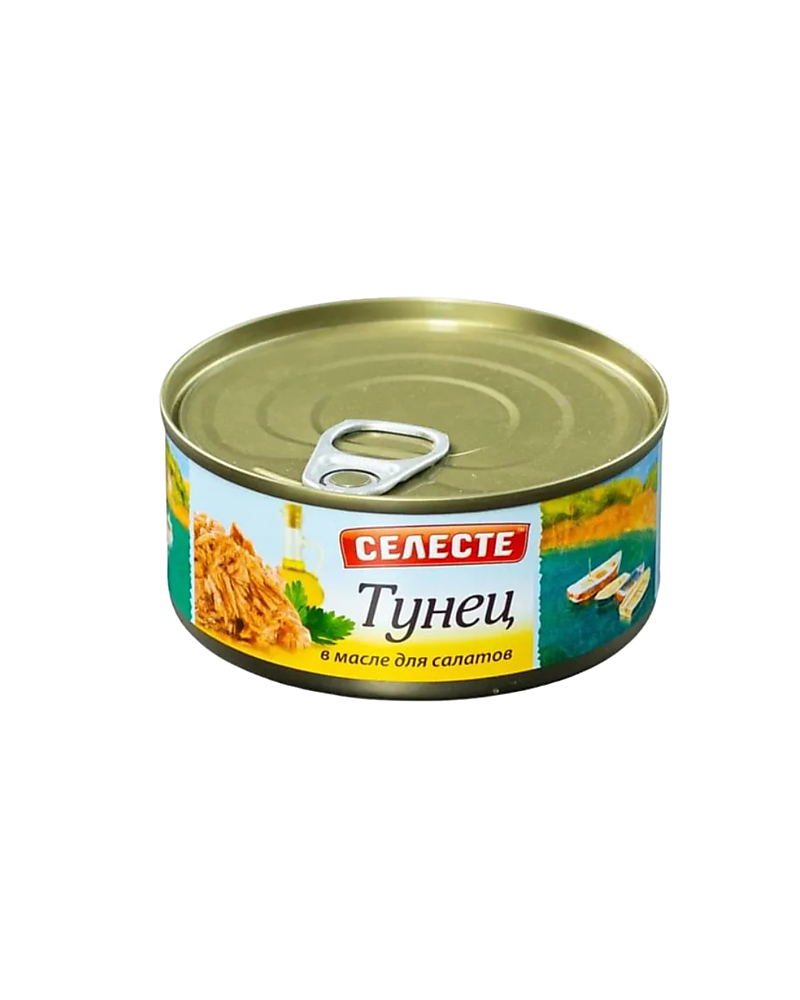 Тунец CELESTE натуральный для салатов 185 г