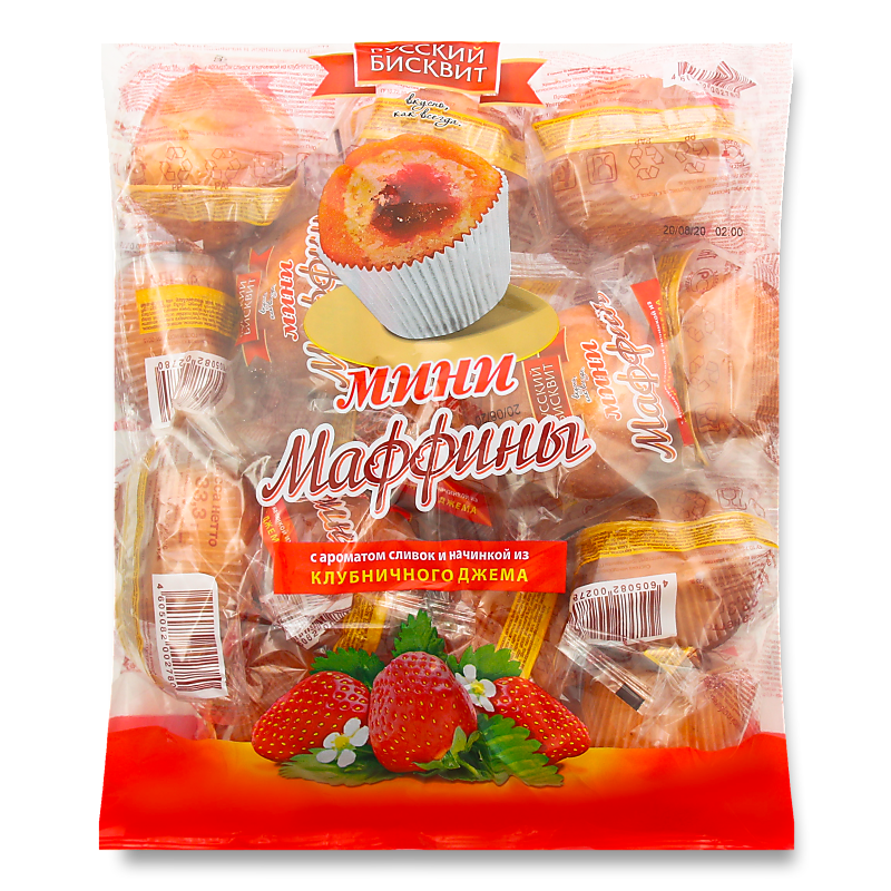 Маффины РУССКИЙ БИСКВИТ мини эконом 465 гр в ассортименте