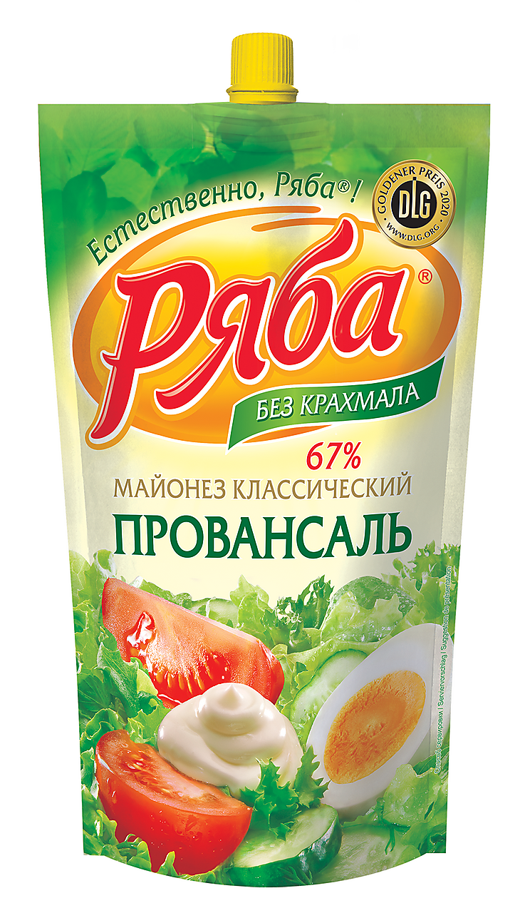Майонез РЯБА классический Провансаль 67% 410 г